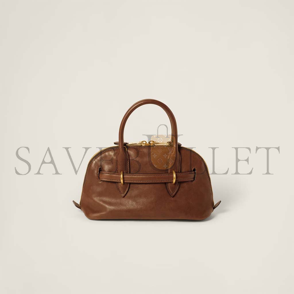 MIU MIU AVENTURE NAPPA LEATHER TOP-HANDLE BAG 5BB169 (28*16.5*10cm) MIU MIU AVENTURE NAPPA LEATHER TOP-HANDLE BAG 5BB169 (28*16.5*10cm)